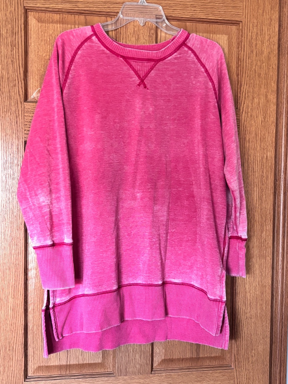 Maurices Faded Hot Pink Crewneck Pullover Sweater women’s XL